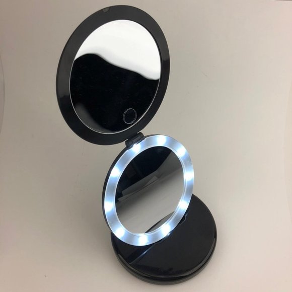 Impressions Elevate XL Makeup Mirror LED Lighted Compact Foldable 5X Magnifying